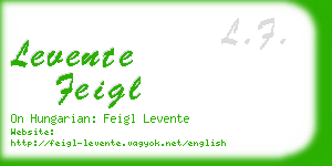 levente feigl business card